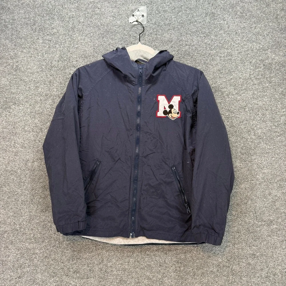 Disney Jacket Kids Large Blue Mickey Mouse‎ Walt Disney World Vintage 90s Zip Up